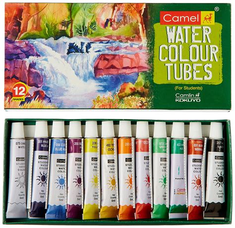 Camel Camlin Kokuyo Student Water Color Tube 5ml Each 12 Shades