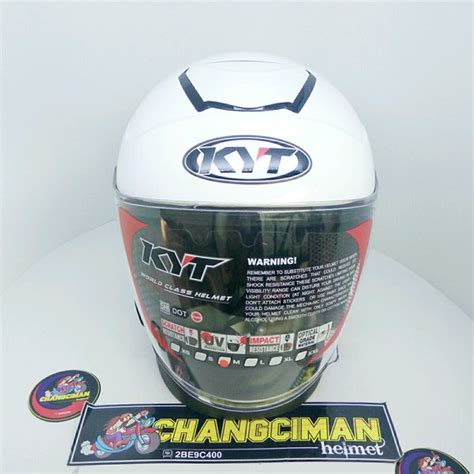 Jual Kyt Kyoto Solid White Perl Gold Di Lapak Changciman Helmet Bukalapak