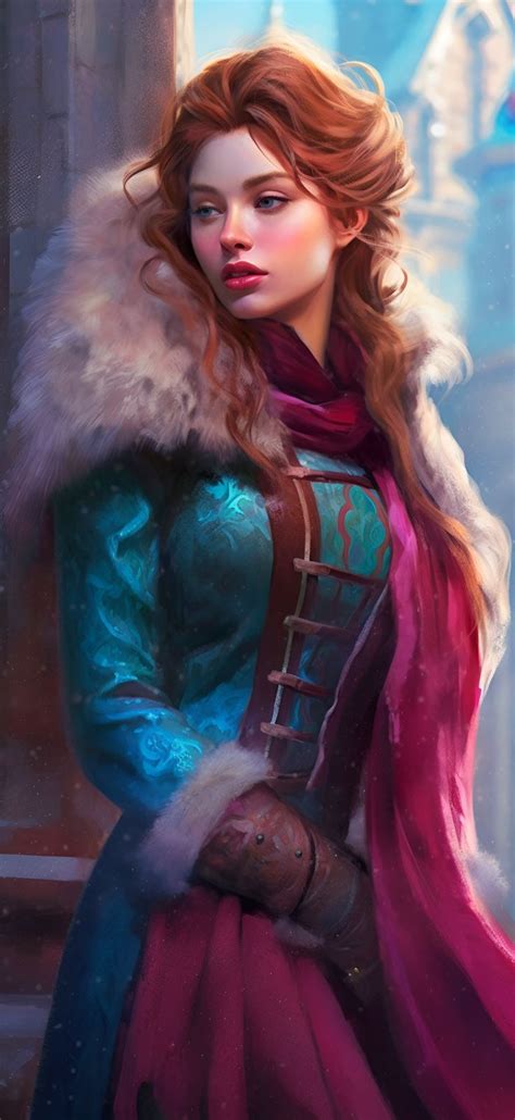 Realistic Digital Painting Of Disney Princess Anna From Frozen