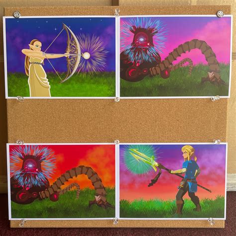 I made some prints of my fan art illustrations :) : r/Breath_of_the_Wild