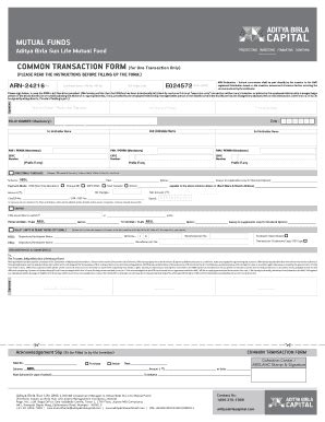 Common Transaction Form Fill Online Printable Fillable Blank