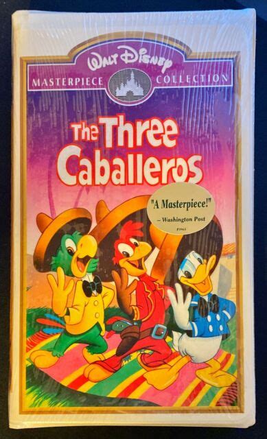 Vhs Tape The Three Caballeros Movie Masterpiece Collection Walt Disney