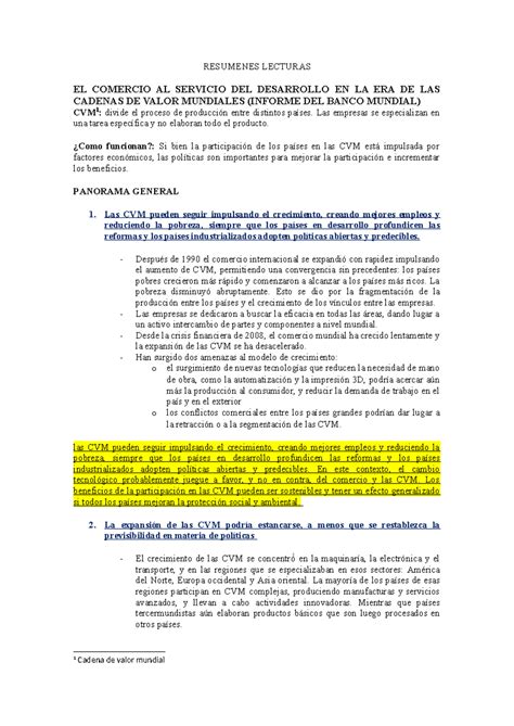 Resumenes Lecturas Resumenes Lecturas El Comercio Al Servicio Del