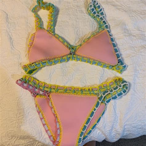 Crochet Neoprene Bikini Similar To Kiini Set Which Depop