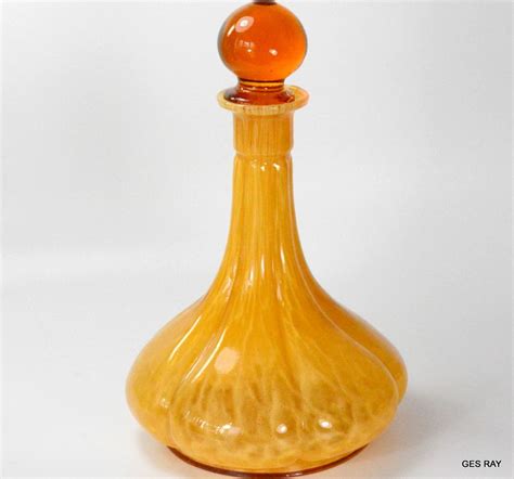 Vintage Decanter Vintage Venetian Glass Vintage Italian Glass Image