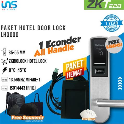 Jual Akses Handle Pintu Hotel Digital Zkteco Lh3000 Encoder Hoter