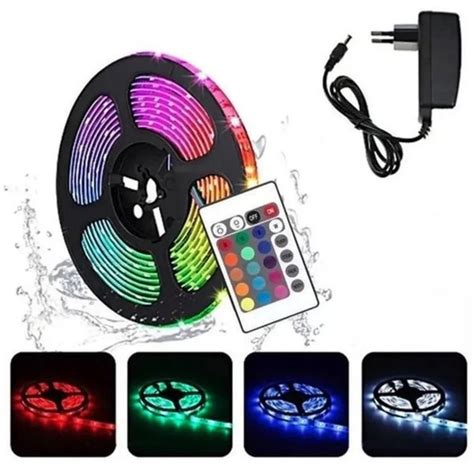 Fita Led Ultra Rgb Rolo M Fonte A Colorida Leds Shopee