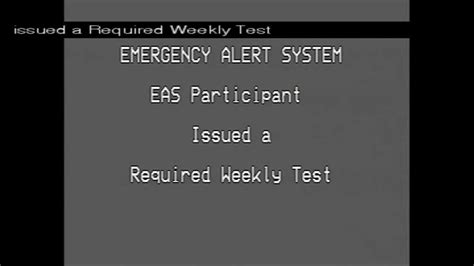 Emergency Alert System Required Weekly Test 6 23 15 Youtube