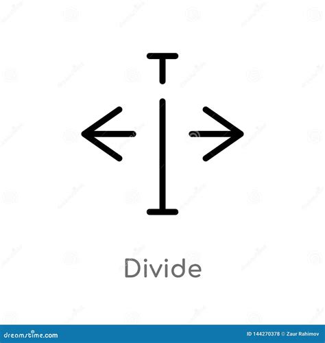 Icono Del Vector De La Divisoria Del Esquema L Nea Simple Negra Aislada