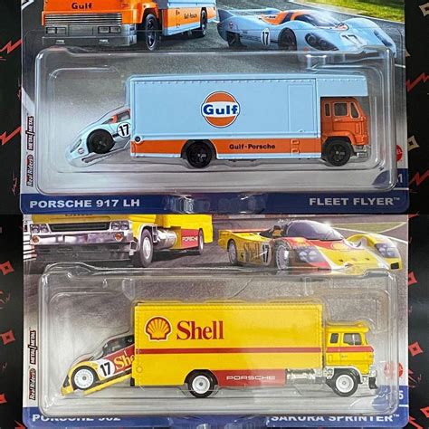 Hot Wheels Team Transport Porsche Shell Sakura Sprinter Hotwheels Porsche Gulf