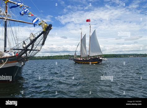 Two Tall Ships Stock Photo Alamy