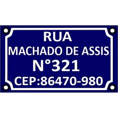 Kit 2 Placas Indicativas Proibido Estacionar E Placa Nome De Rua E