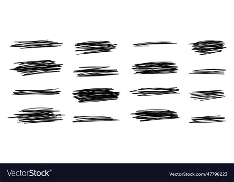 Doodle drawn hatching linescrosshatch textures Vector Image