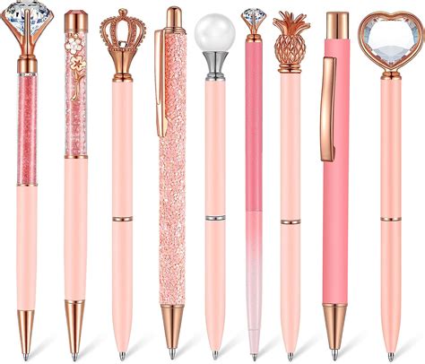 Amazon Janmini Pcs Ballpoint Pens Set Metal Crystal Diamond Pen