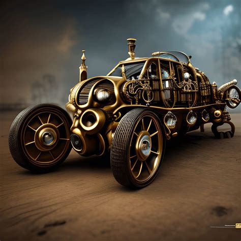 Anthropomorphic Steampunk Theme Realistic Car · Creative Fabrica | Steampunk theme, Steampunk ...