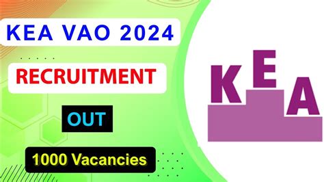 KEA VAO Recruitment 2024 Notification Out Full Detail Explained By