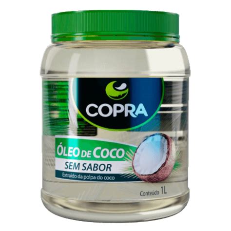 Copra Óleo De Coco Sem Sabor 1 Litro LOJA ALL NATURAL FOOD