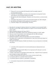 Hsci Midterm Pdf Hsci Midterm Discuss The Environmental