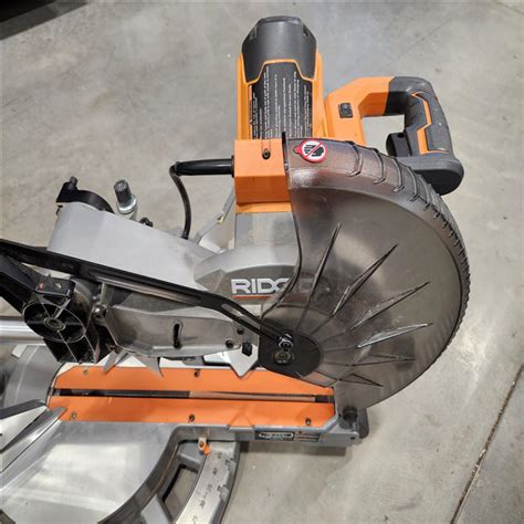 AS IS RIDGID 15 Corded 12 In Dual Bevel Sliding Miter Saw With LED