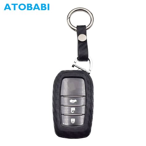 Atobabi Carbon Fiber Pattern Silicone Soft Car Key Cases For Toyota