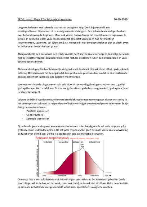 BPOP Hoorcollege 17 Seksuele Stoornissen BPOP Hoorcollege 17