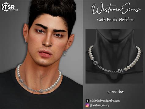 The Sims Resource Goth Pearls Necklace