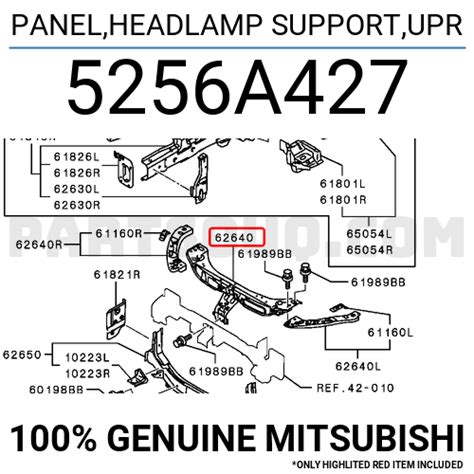 PANEL HEADLAMP SUPPORT UPR 5256A427 Mitsubishi Parts PartSouq