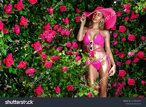 Sexy Blonde Woman Pink Bikini Big Stock Photo Shutterstock