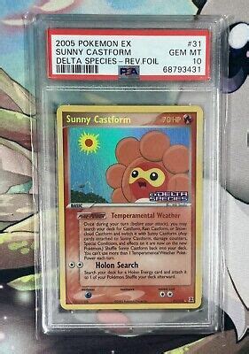 Psa Sunny Castform Reverse Holo Ex Delta Species Pokemon