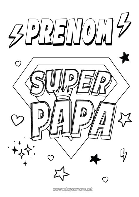 Coloriage n2074 Papa Héros Coloriages faciles