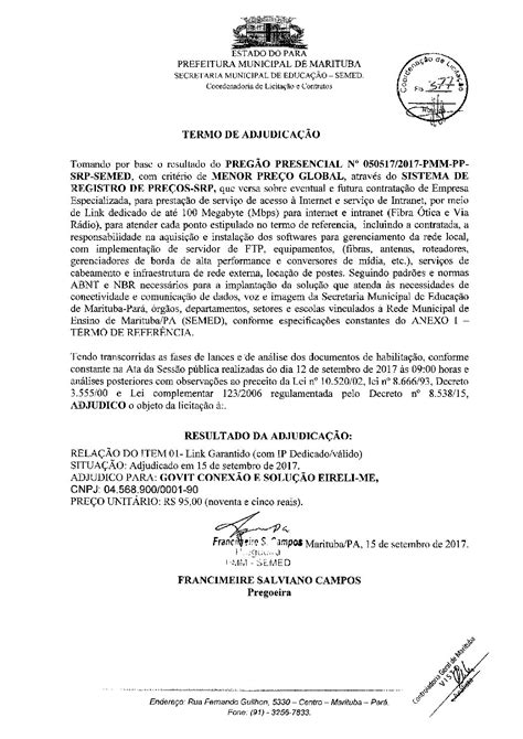 Termo De Adjudicacao Assinado Digitalmente 230118 152230 Prefeitura