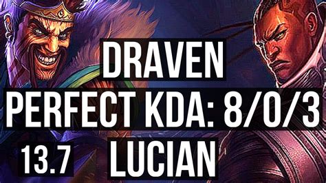 DRAVEN Lulu Vs LUCIAN Sona ADC 8 0 3 66 Winrate Legendary