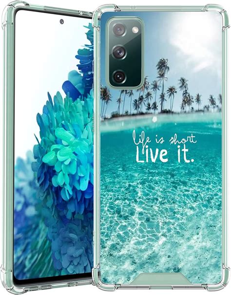 Clear Case Compatible With Samsung Galaxy S20 Fe 5g Sea Beach Pattern Style Tpu