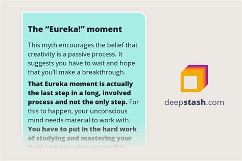 The “Eureka!” moment - Deepstash