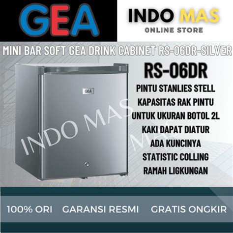 Jual GEA RS 06DR Silver Kulkas Portable Mini Bar GEA Soft Drink Cabinet