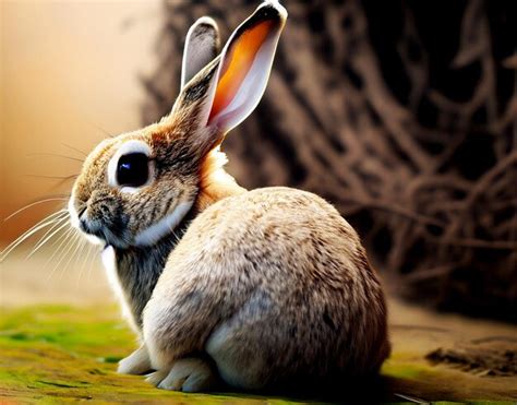 Premium AI Image | photo rabbit in the habitat