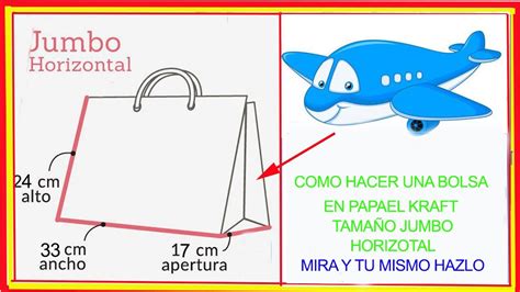 Como Hacer Bolsas En Papel Kraft Horizontal Jumbo Grandes Paso A Paso