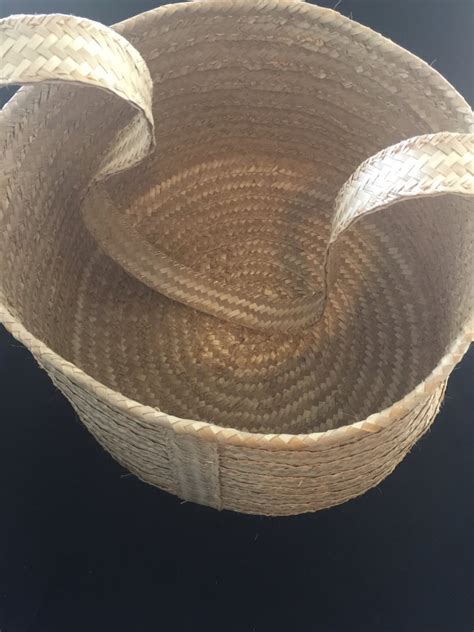 Cayman Silver Thatch Ground Basket Large Etsy