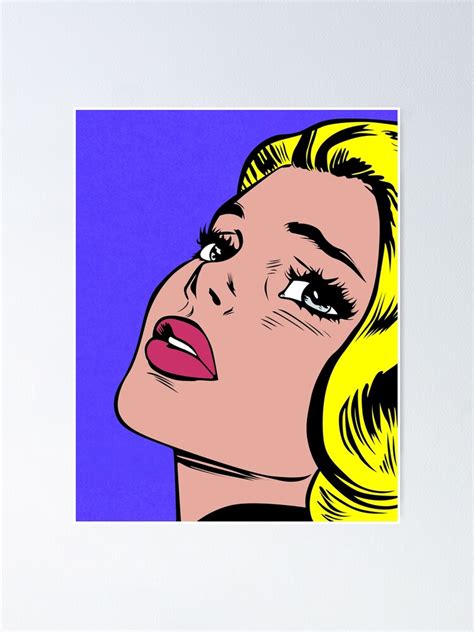 Blonde Girl Pop Art Woman Vintage Comic Girl Pop Art Woman