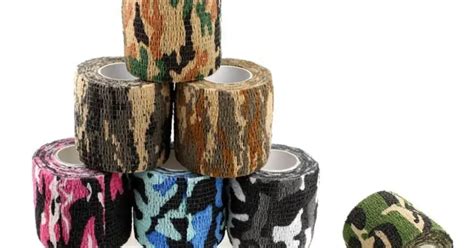 Camping Hiking Self Adhesive Camouflage Elastic Tape Camo Wrap Outdoor