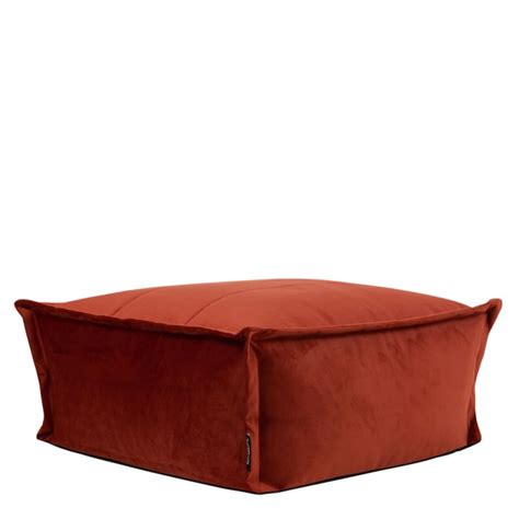 Pouf Velours Terracotta Maisons Du Monde