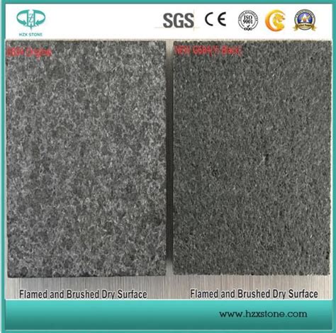 Flamed Polished Honed Black Grey New G684 New Granite For Floor Tiles