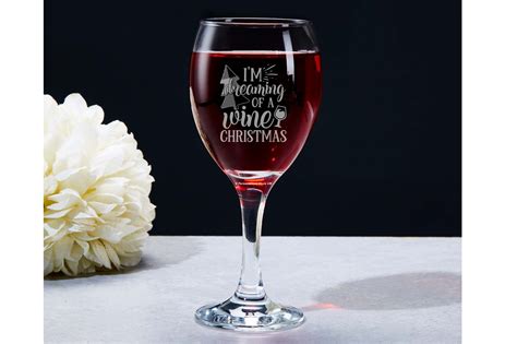 Im Dreaming Of A Wine Christmas High Quality Wine Glass