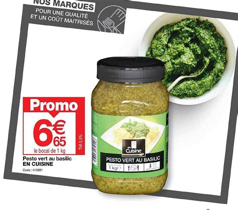 Promo Pesto Vert Au Basilic En Cuisine Chez Promocash Icatalogue Fr