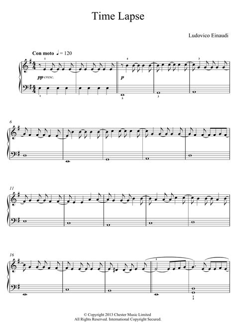 Ludovico Einaudi In A Time Lapse Sheet Music Free Pdf Kafmari