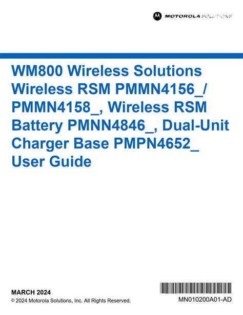 Wireless RSM User Guide with Dual-Unit Charger Base