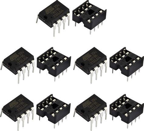 5pcs ATTINY85 20PU DIP 8 IC MCU 8BIT 8KB Microcontroller With 5pcs Dip