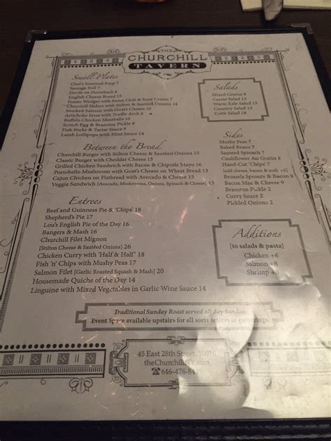 The Churchill Tavern in NYC reviews, menu, reservations, delivery