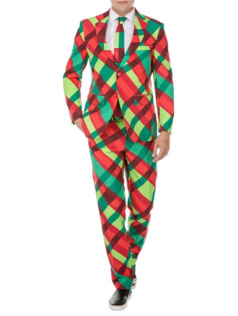 Braveman Mens Classic Fit Ugly Christmas Suits With Matching Tie