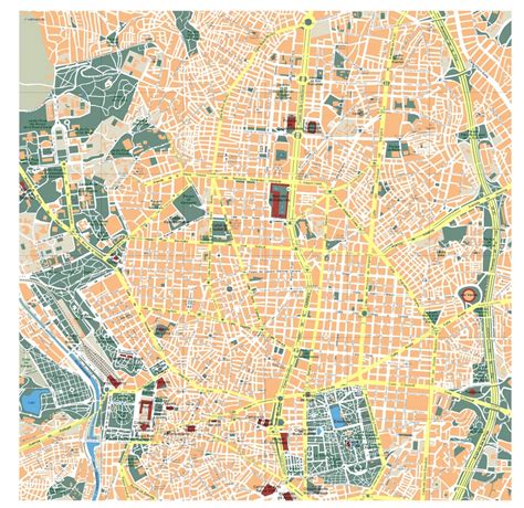 Madrid Vector map. Eps Illustrator Map | Vector World Maps